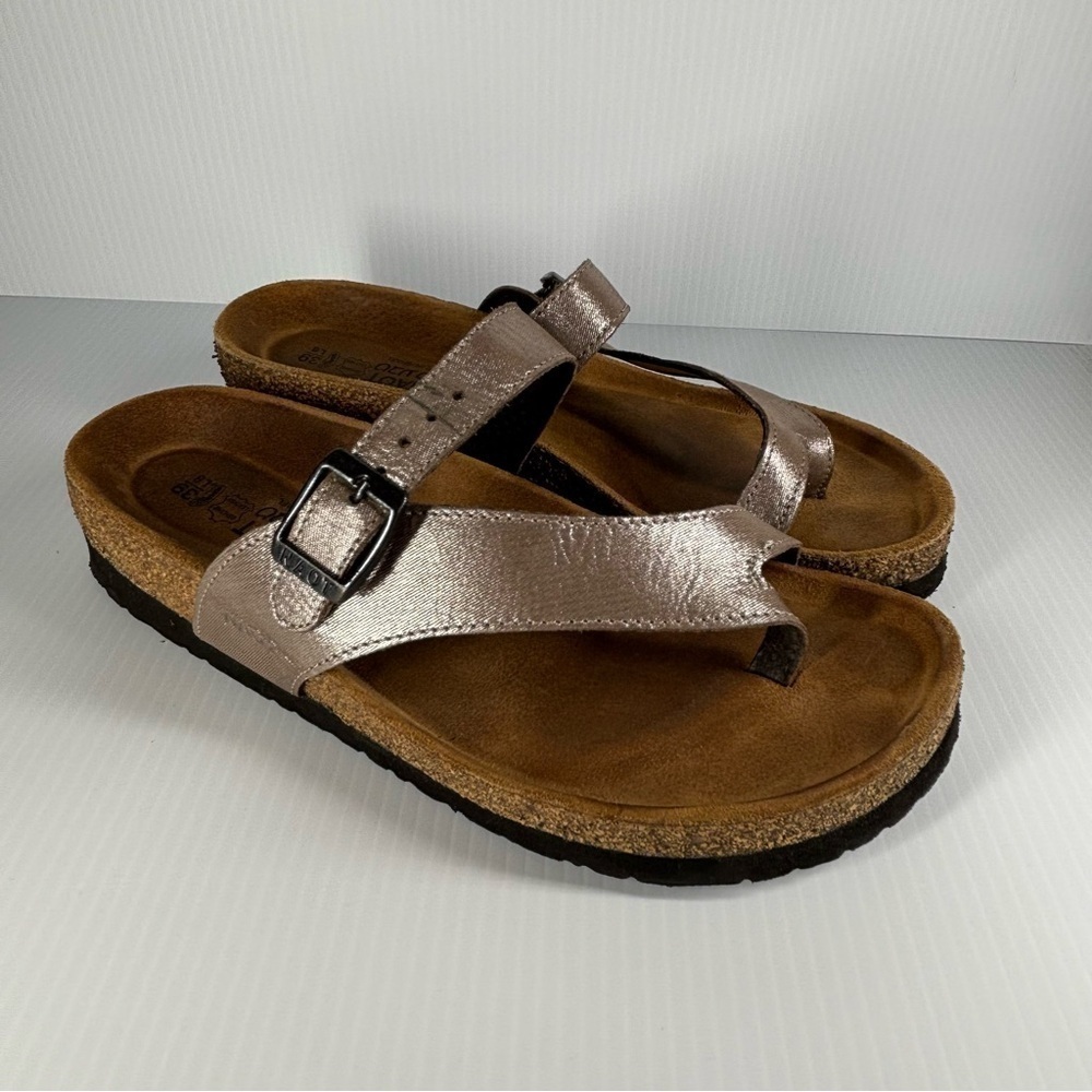 Naot Sandals Womens 6 Tahoe Classic Slides Toe Loop Suede Walking Comfort Travel